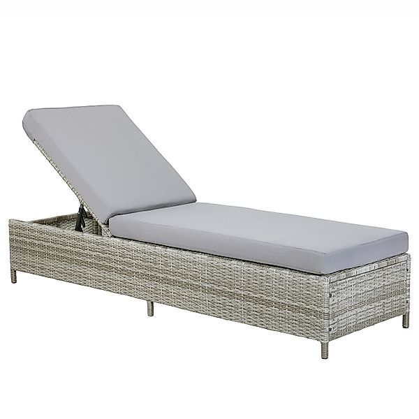 Beliani Gartenliege Grau 201x65x79 günstig online kaufen