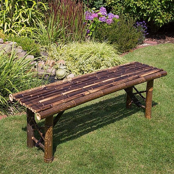 Homestyle4u Gartenbank Sitzbank Bank Bambusbank braun günstig online kaufen