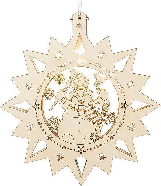 SAICO Original LED Fensterbild Schneemann, inkl. LED-Leuchtmittel, warmweiß günstig online kaufen