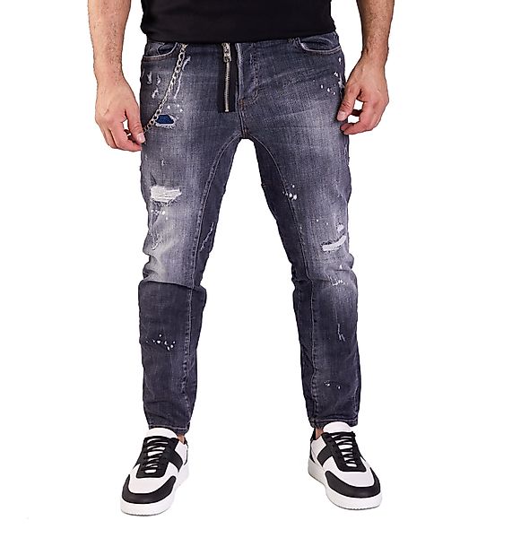 Denim Distriqt Skinny-fit-Jeans Destroyed Herren Jeans günstig online kaufen