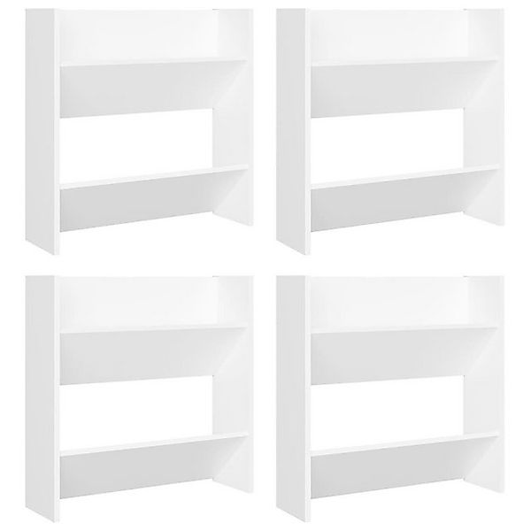 furnicato Hängeschuhschrank Wand-Schuhschränke 4 Stk. Weiß 60x18x60 cm Holz günstig online kaufen