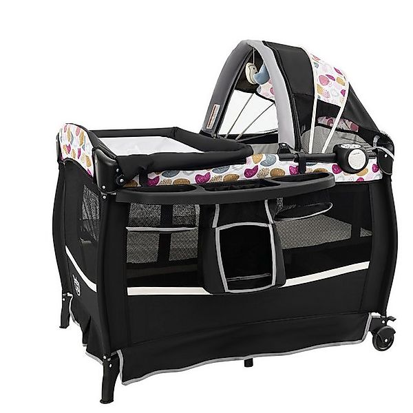 KOMFOTTEU Baby-Reisebett, 4 in 1 Babybett, mit verstellbarem Vordach, bis 1 günstig online kaufen