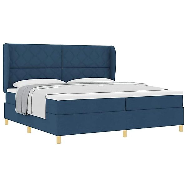 vidaXL Boxspringbett mit Matratze 90x190 cm Blau 3340843 günstig online kaufen