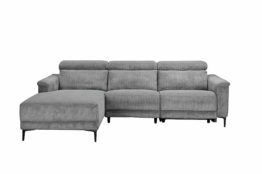 Home affaire Ecksofa "Lund in Cord, L-Form, 261 cm, manuelle und elektr. Re günstig online kaufen