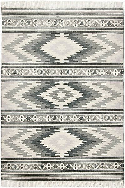 TOM TAILOR HOME Wollteppich »Kelim Colors I«, rechteckig, 5 mm Höhe, reine günstig online kaufen