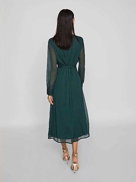 Vila Chiffonkleid "VIFALIA V-NECK L/S MIDI DRESS - NOOS" günstig online kaufen