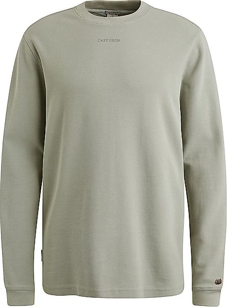 Cast Iron Longsleeve T-Shirt Waffle Hellgrün - Größe L günstig online kaufen