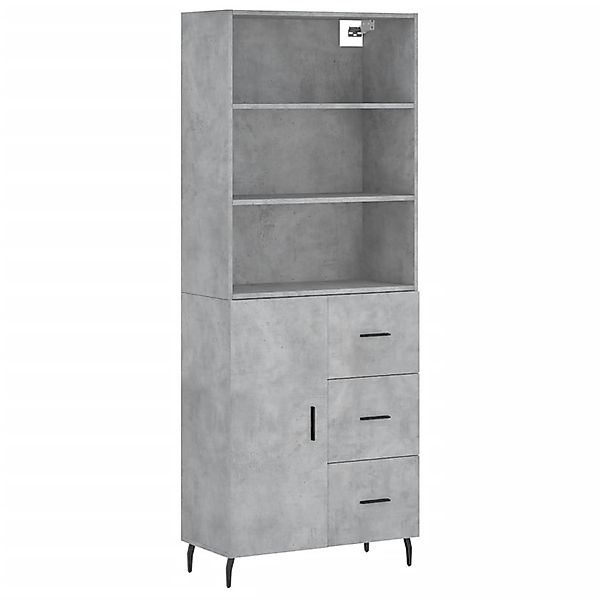 vidaXL Highboard Betongrau 69,5x34x180 cm Holzwerkstoff 3189465 günstig online kaufen