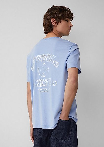 QS Kurzarmshirt T-Shirt Gewaschenes T-Shirt mit Front- und Rückenprint günstig online kaufen