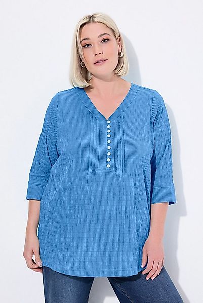 Ulla Popken Tunika Bubble-Tunika Herzausschnitt Biesen 3/4-Arm günstig online kaufen