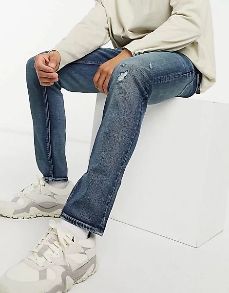ASOS DESIGN – Schmale Stretch-Jeans in dunkler japanischer Vintage-Waschung günstig online kaufen