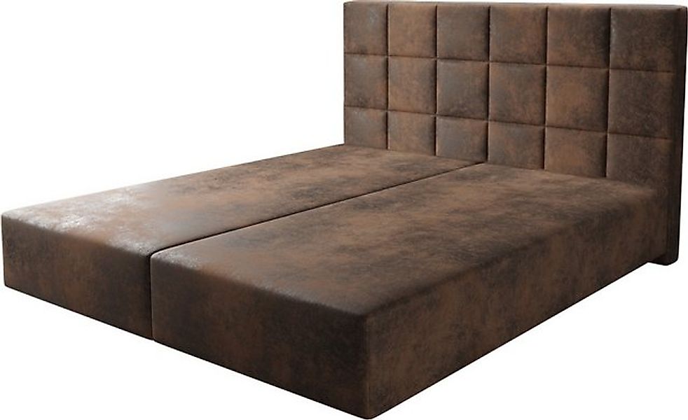 DELIFE Boxspringbett Dream-Fine, Mikrofaser Braun 180x200 cm günstig online kaufen