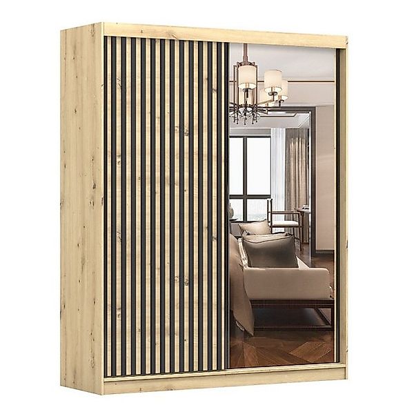 MOEBLO Kleiderschrank VERA 2D (mit Schiebetüren und Spiegel – Schwebetürens günstig online kaufen