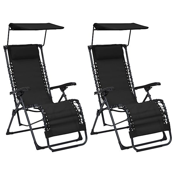 furnicato Gartenliege Klappbare Liegestühle 2 Stk. günstig online kaufen