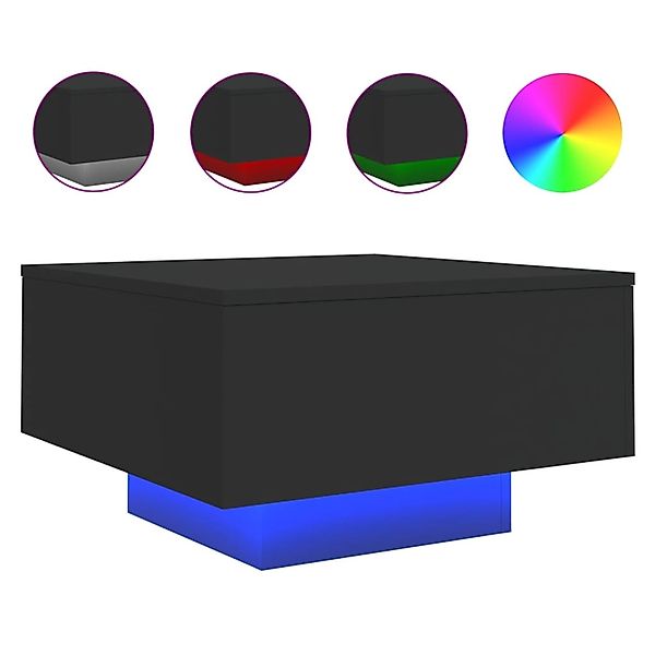 vidaXL Couchtisch mit LED-Leuchten Schwarz 55x55x31 cm 836575 günstig online kaufen