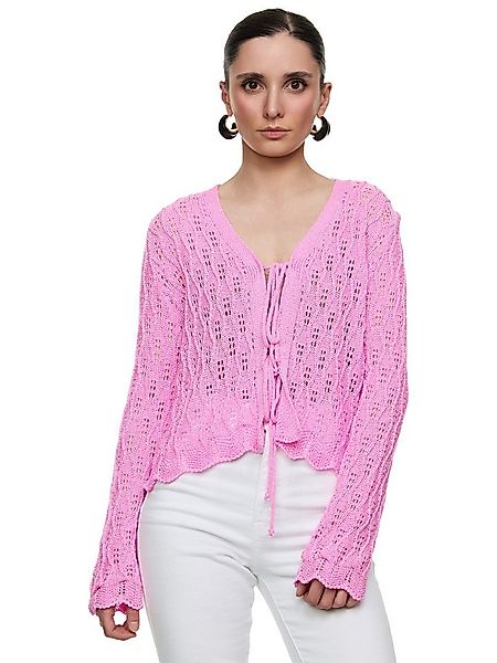 Worldclassca Strickjacke Worldclassca Strickjacke mit Schleife Häkeloptik S günstig online kaufen