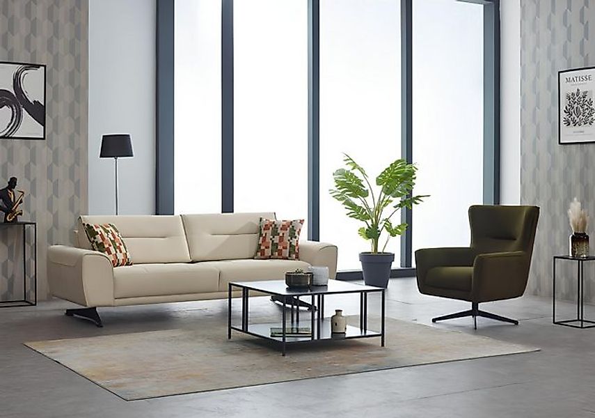 JVmoebel Sofa Sofagarnitur Dreisitzer Sofa 3 Sitz Stoffsofa Polstersofa Bei günstig online kaufen