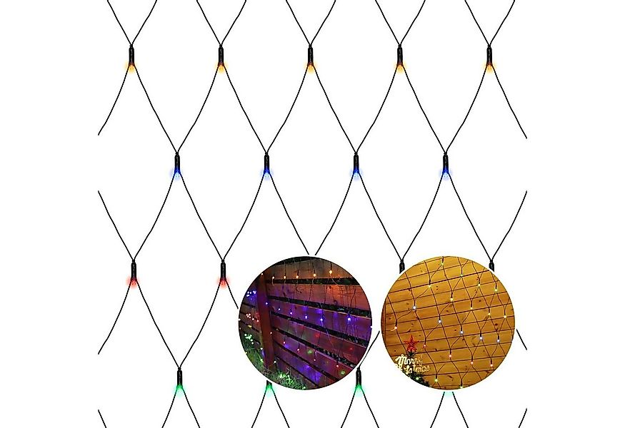 Salcar LED-Lichterkette LED Lichternetz outdoor Lichterkette Garten Weihnac günstig online kaufen