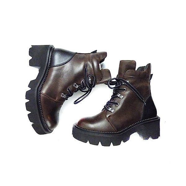 LaMarta Damenstiefel Boots Schwarz/Braun – Schnürboots günstig online kaufen