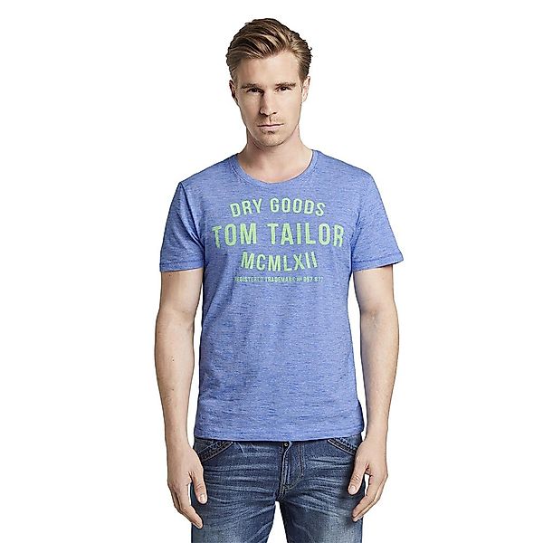 Tom Tailor 1008640 Kurzärmeliges T-shirt S Blue White Fine Stripe günstig online kaufen