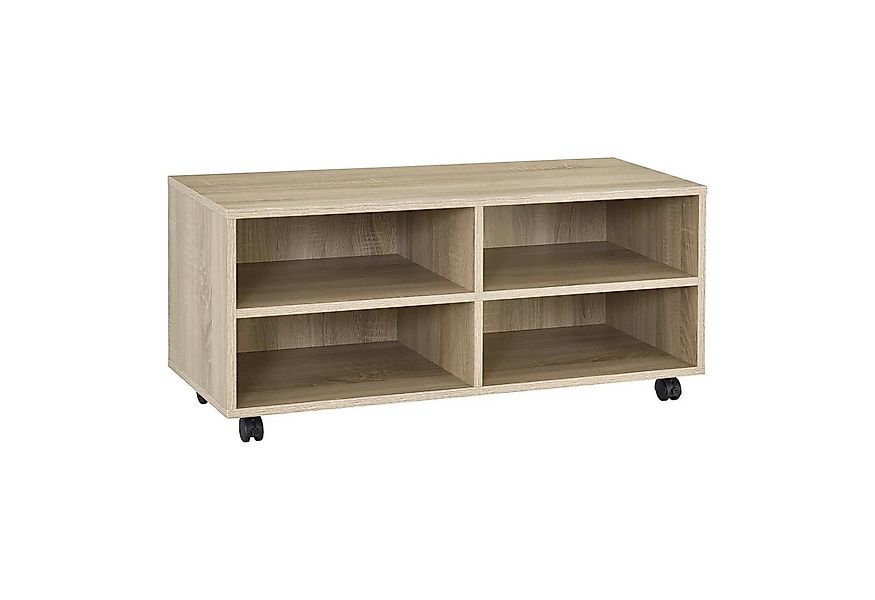 en.casa Lowboard, »Gränne« Rollbares Regal 90x35x40,5 cm Sideboard Sonoma E günstig online kaufen