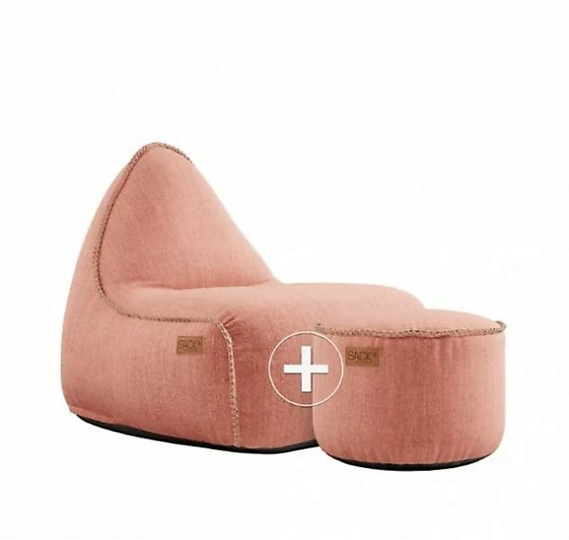 RETROit Cobana Outdoor Sitzsack Loungsessel mit Hocker – Sparset braun günstig online kaufen