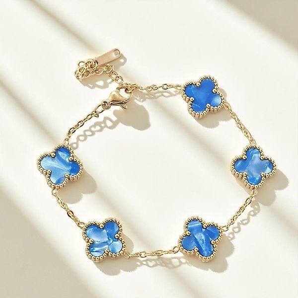 Medusa Accessoires Armband Kleeblatt Blau Armband günstig online kaufen