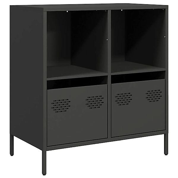 vidaXL Sideboard Schwarz 68x39x73,5 cm Kaltgewalzter Stahl 851358 günstig online kaufen