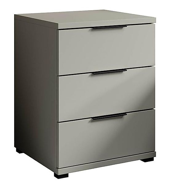 Nachtkommode inkl. 3 Schubkästen ca.46x61x42 cm Kaschmir / Griff schwarz günstig online kaufen