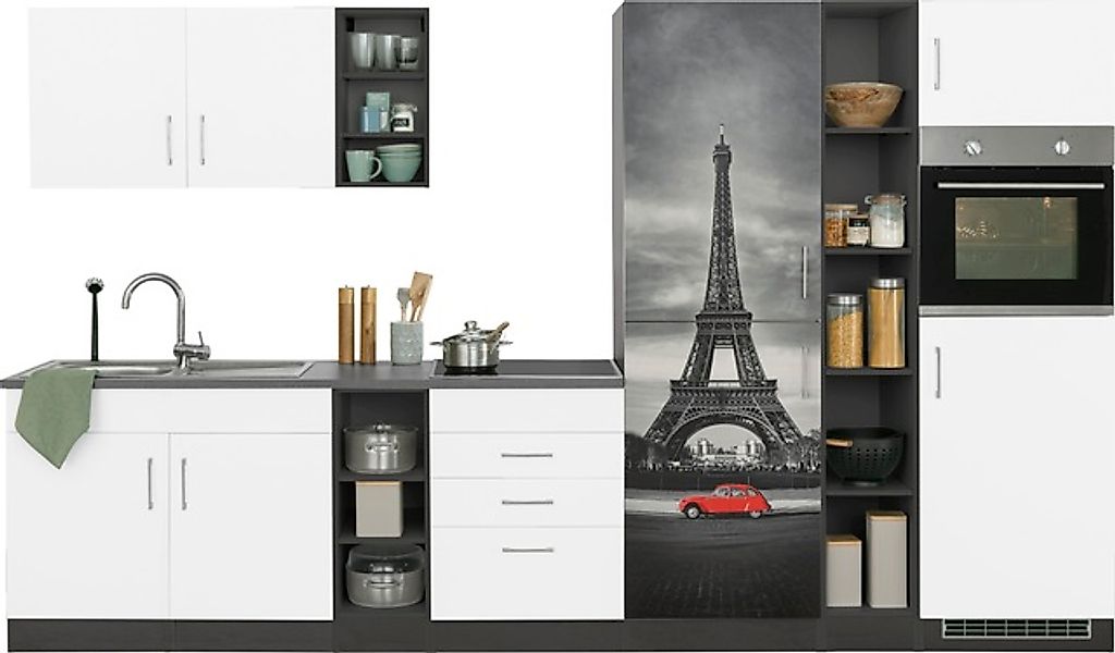 KOCHSTATION Küchenzeile »KS-Paris – Küchen mit einzigartigen Fotomotiven au günstig online kaufen