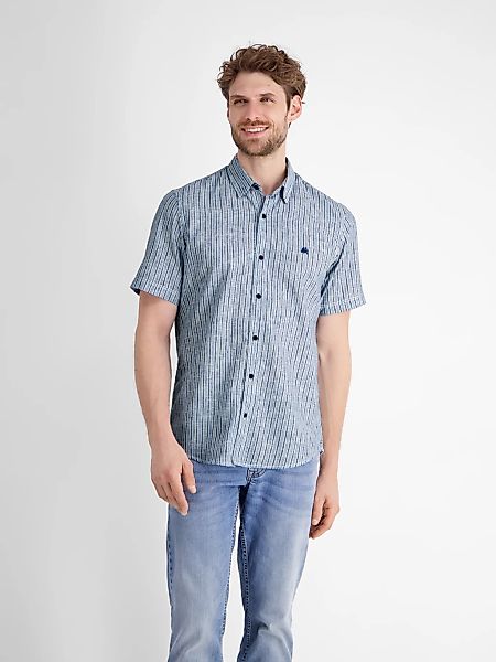 LERROS Kurzarmhemd "LERROS Gestreiftes Herren Sommerhemd" günstig online kaufen