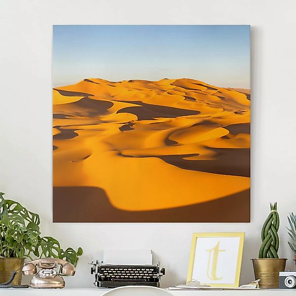Leinwandbild Wüste - Quadrat Murzuq Desert In Libya günstig online kaufen