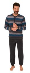 Normann Pyjama Herren Schlafanzug langarm in günstig online kaufen