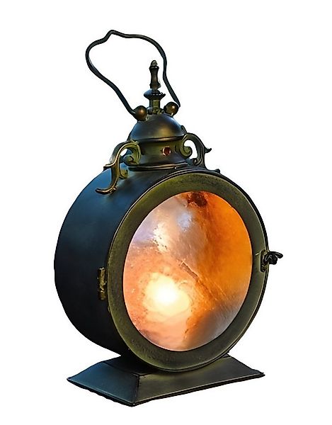 Dekoleidenschaft Kerzenlaterne "Bullauge" Metall Laterne in Antik Optik, Wi günstig online kaufen