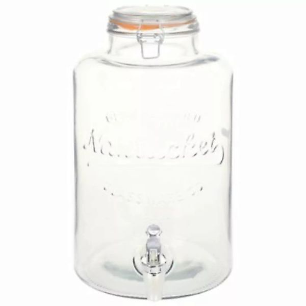 vidaXL Wasserspender XXL mit Zapfhahn Transparent 8 L Glas Getränkespender günstig online kaufen