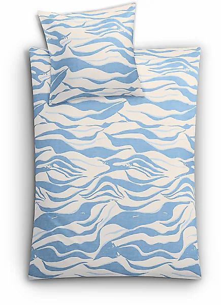 Kleine Wolke Bettwäsche »Onda« 2 Stk. tlg. mit Wellenmotiv günstig online kaufen