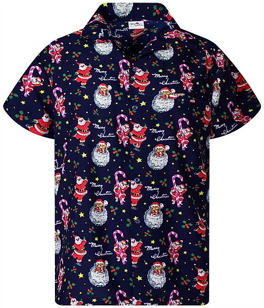 King Kameha Hawaiihemd Christmas Candycane Funky Hawaii-Hemd Kurzarm Front- günstig online kaufen