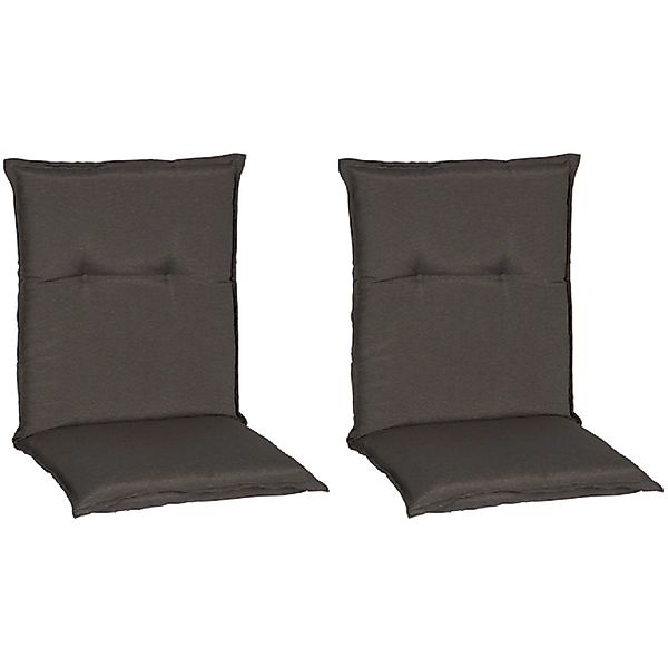 Beo Sitzauflage Niedriglehner Trier 2er-Set Dunkelgrau günstig online kaufen