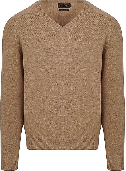 Steppin' Out Pullover V-Ausschnitt Lammwolle Camel - Größe M günstig online kaufen