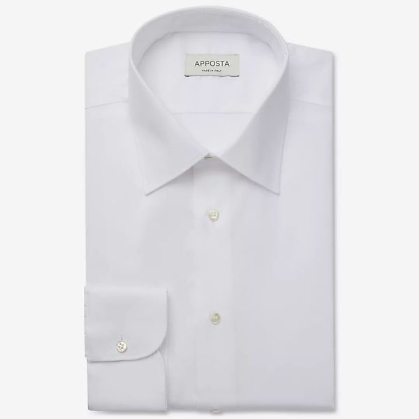 Hemd  einfarbig  weiß 100 % bügelleichte baumwolle twill, kragenform  niedr günstig online kaufen