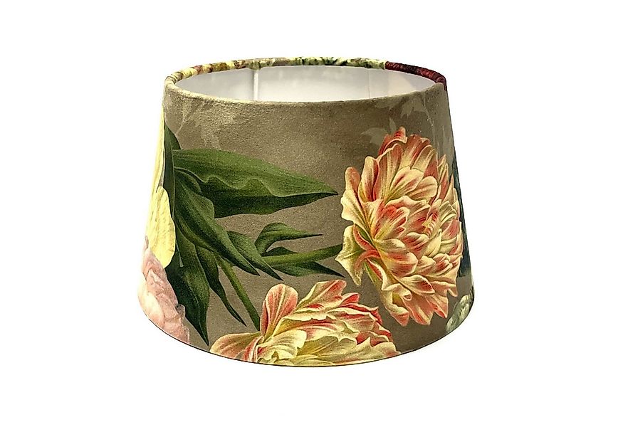 colmore Lampenschirm Tischlampenschirm Blumen Blüten Bunt Samt E27, Blumenm günstig online kaufen