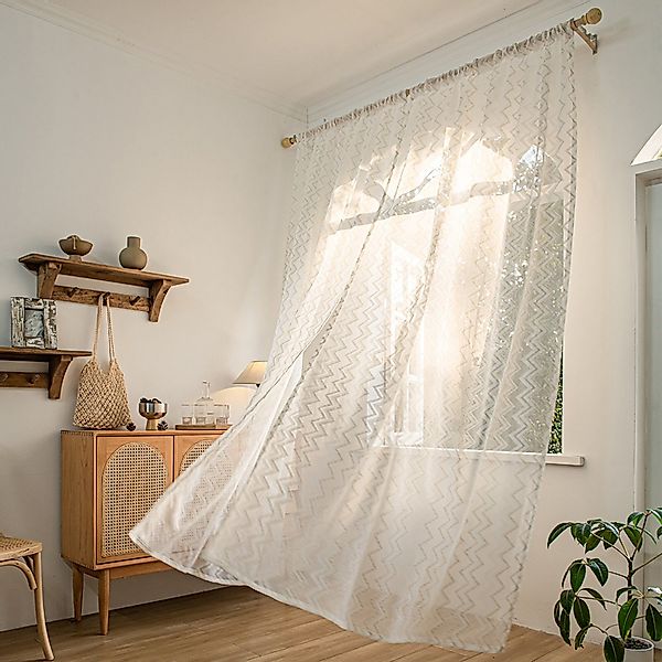 BTTO V&G Vorhang Scheibengardine Voile Vorhänge,Halbtransparent günstig online kaufen