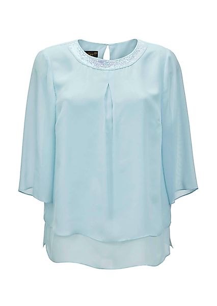 GOLDNER Kurzarmbluse Kurzgröße: Luftige Chiffonbluse mit günstig online kaufen