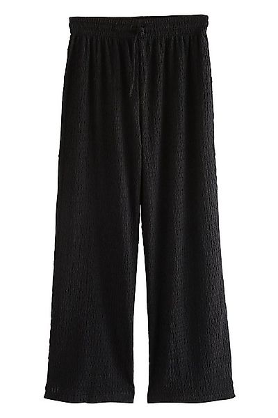 Next Palazzohose Strukturierte Hose mit weitem Bein – Kurzgröße (1-tlg) günstig online kaufen