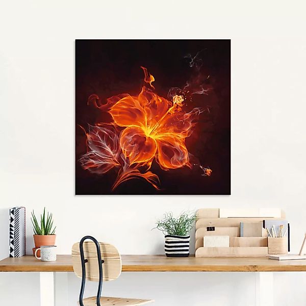 Artland Glasbild "Feuerblume", Blumen, (1 St.), in verschiedenen Größen günstig online kaufen