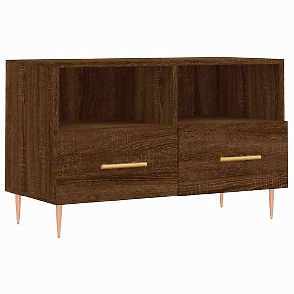 vidaXL TV-Schrank TV-Board Braun Eichen-Optik 80x36x50 cm Holzwerkstoff günstig online kaufen