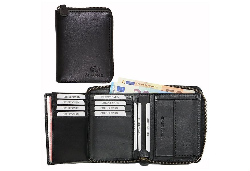 ALMADIH Brieftasche Leder P2H-RV Portemonnaie RFID-Schutz Hochformat günstig online kaufen
