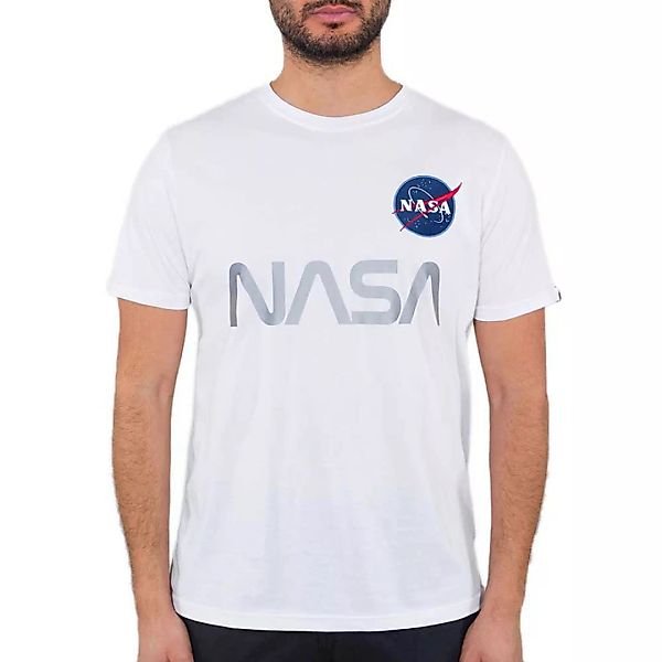 Alpha Industries Nasa Reflective Kurzärmeliges T-shirt XL White günstig online kaufen
