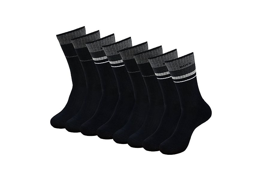 BOSS Sportsocken QS Rib Stripe CC (4-Paar) mit BOSS Logo am Bund günstig online kaufen