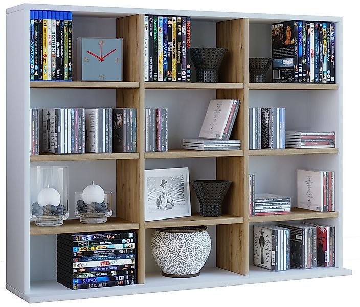 VCM Standregal Holz CD DVD Standregal Bücherregal Regal Megosa L günstig online kaufen
